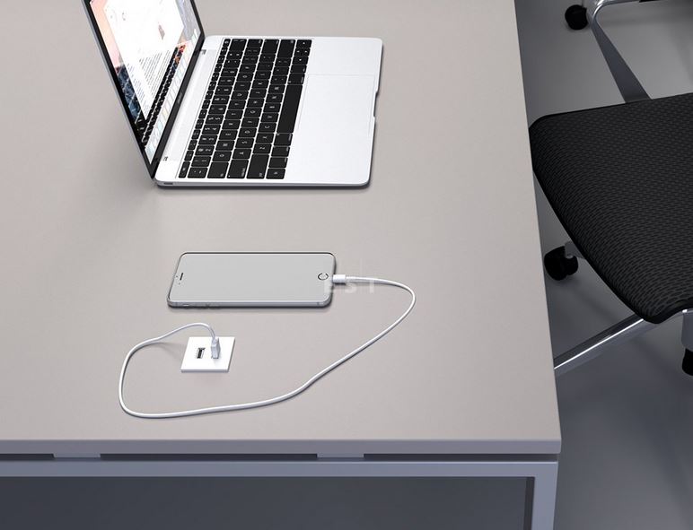 ASA 06029P00005 Nabíjecí HUB vestavný VERSAPICK, 2xUSB 5V (typ A), 42x42mm, čtvercový, plast, stříbrná ASA 06029P00005 Nabíjecí HUB vestavný VERSAPICK, 2xUSB 5V (typ A), 42x42mm, čtvercový, plast, stříbrná